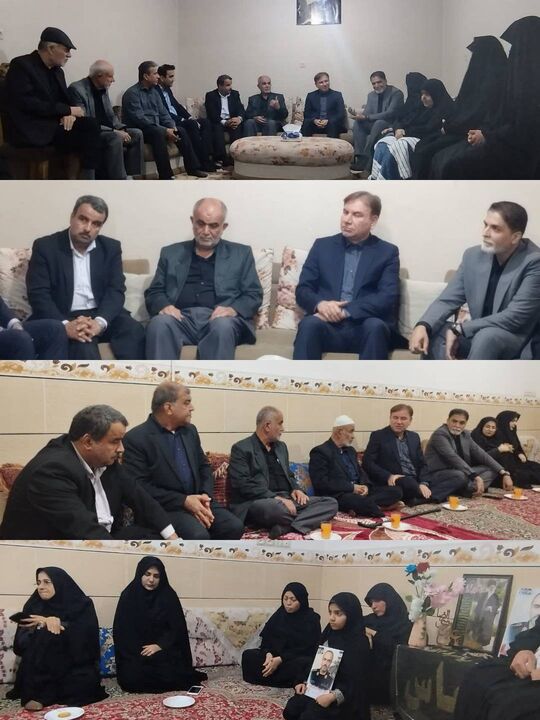 دیدار استاندار بوشهر و مدیر کل بنیاد شهید با دو خانواده اقتدار رمضان در شهرستان دشتستان