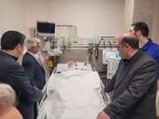 عیادت معاون بهداشت و درمان بنیاد شهید و امور ایثارگران از جانباز ۷۰ درصد