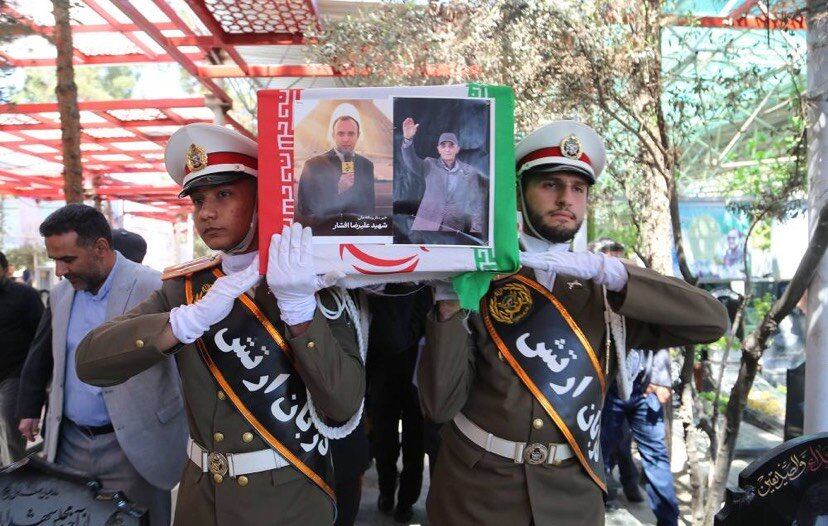 مراسم تشییع و تدفین مرحوم غلامعباس افشار، پدر گرانقدر خبرنگار شهید علیرضا افشار، برگزار شد