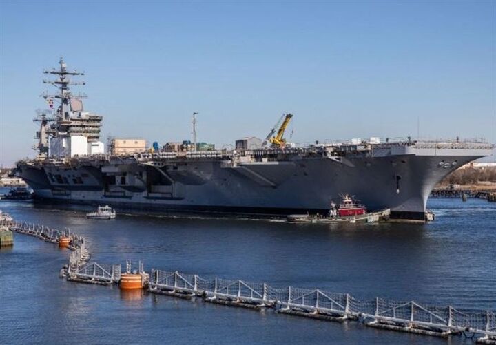 آتش‌سوزی در ناو هواپیمابر آمریکا