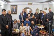 تجلیل از خانواده شهید کشتی‌گیر مصطفی حبیبی با حضور چهره‌های برجسته کشتی