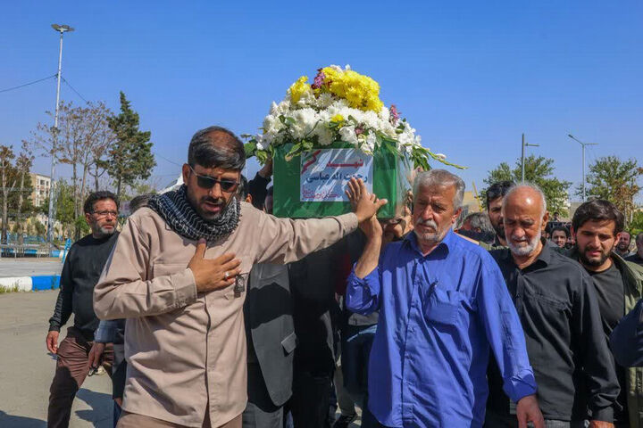 آیین تشییع پیکر شهید مردمی حملات رژیم صهیونی و آمریکا، شهید رحمت اله عباسی ولدی در البرز