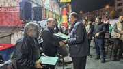تقدیر از خانواده شهدا در موکب سلام شهید