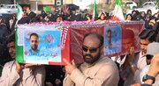 تشییع پیکر شهید جنگ رمضان در شهرستان رودان