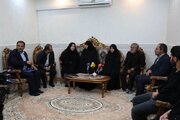 دیدار معاون تعاون و امور اجتماعی بنیاد شهید با خانواده شهیدان محتشم در قرچک