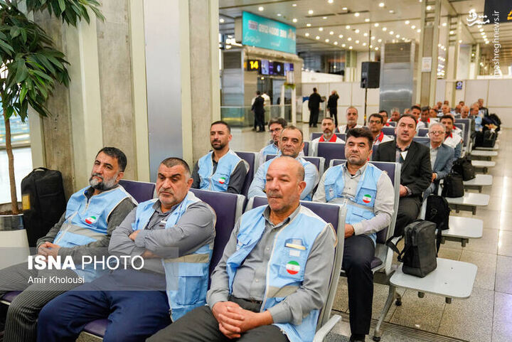 عکس/ اعزام اولین گروه زائران ایرانی به حج تمتع ۱۴۰۵