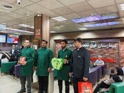 از حرم تا بیمارستان ساسان/ خدام رضوی مهمان جانبازان شیمیایی شدند