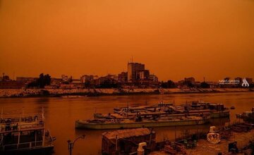 عکس/ موج گسترده گردوغبار، بغداد را در نوردید