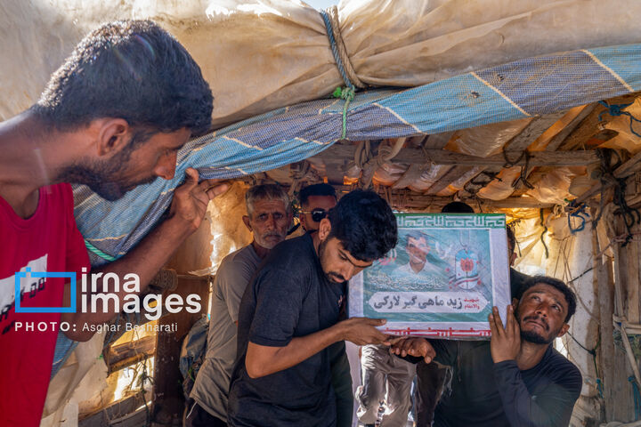 تشییع پیکر شهید «زید ماهیگیرلارکی»