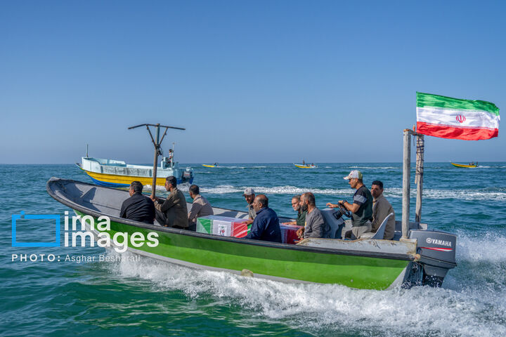 تشییع پیکر شهید «زید ماهیگیرلارکی»