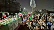 پیکر شهید امنیت در تجمع شبانه مشهدی‌ها تشییع شد