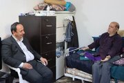 عیادت مدیرکل بنیاد شهید و امور ایثارگران آذربایجان غربی با جانباز ۷۰ درصد در ارومیه