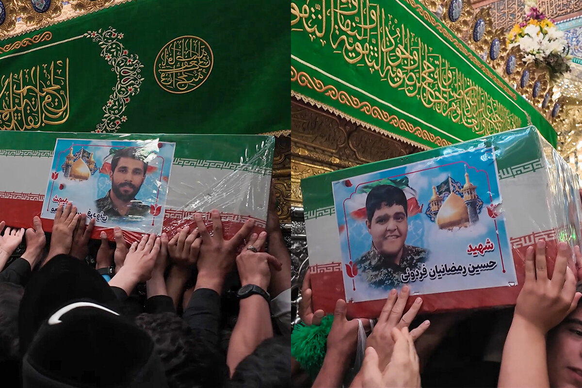 مراسم تشییع پیکر مطهر شهیدان «حسین رمضانیان فردویی» و «محمد اویسی فردوئی»