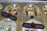 عکس/ حرم علوی رنگ و بوی محرم به خود گرفت