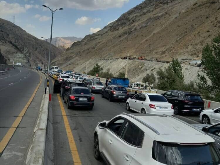جاده چالوس در مسیر شمال به جنوب مسدود شد