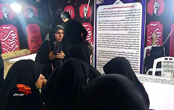 مزین شدن غرفه‌های پردیس سلام شهید به طرح «موکب سلام رهبر شهید»
