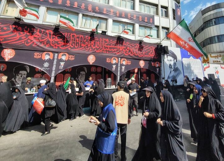 موکب بنیاد شهید تهران بزرگ میزبان بدرقه‌کنندگان رهبر شهید + تصاویر