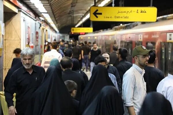 ثبت بیش از ۹ میلیون تردد مترو در مراسم وداع رهبر شهید