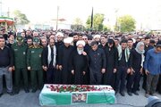پیکر مطهر شهید محمدرضا خزیمی در بندر امام خمینی(ره) تشییع شد