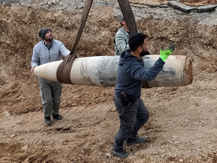 موشک عمل نکرده در بزرگراه شهید زین‌الدین