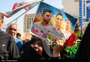 تشییع پیکر سه سرباز شهید پادگان بمپور در رفسنجان