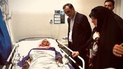 عیادت رئیس بنیاد شهید از مجروحان جنگ تحمیلی رمضان مرکز آموزشی درمانی شهید محمدی بندرعباس