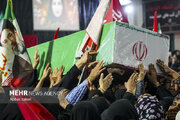 پیکر مطهر شهید ستوان دوم آرین زارعی در کرمانشاه تشییع شد