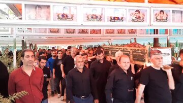 تشییع مادر شهید عباس امیری فردویی در قم