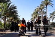پیاده روی اربعین حسینی در شهر شامیه عراق