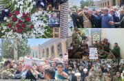 آیین بدرقه و وداع با پیکر مطهر شهید مدافع وطن در کرمانشاه