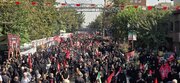 راهپیمایی جاماندگان اربعین در تهران با حضور میلیونی زائران؛ ۱۲۰۰ موکب در مسیر ۱۲ کیلومتری خدمت‌رسانی کردند