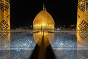 عکس/ رنگ ماتم از روی گنبد حرمین کربلا برداشته شد