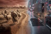 گله گوسفندان و خودروی حمل غذا؛ تشابه شمر و ترامپ