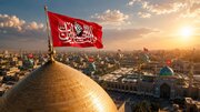 پرچم سرخ خونخواهی روی گنبد مساجد کشور