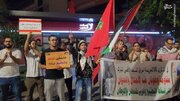 عکس/ تظاهرات گسترده در مغرب در اعتراض به سفر وزیر صهیونیست