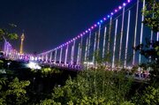 تجهیز پل کابلی بوستان نهج‌البلاغه به سیستم روشنایی هوشمند