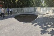 خیابان نشاط اصفهان ناگهان فرو ریخت