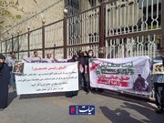 تجمع جانبازان مقابل وزارت صمت