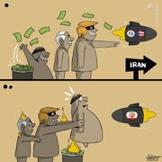 کاریکاتور/ سپر دفاعی آمریکا و اسرائیل به روایت کمال شرف