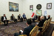 عکس/ دیدار مسئول ارتباطات اسلامی جنبش حماس با قالیباف