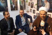 حضور داماد رهبر شهید انقلاب در نمایشگاه کتاب بغداد