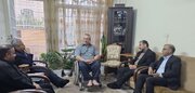 دیدار مدیرکل امور ورزشی و اردویی بنیاد شهید با جانباز ۷۰ درصد ورزشکار در شیراز