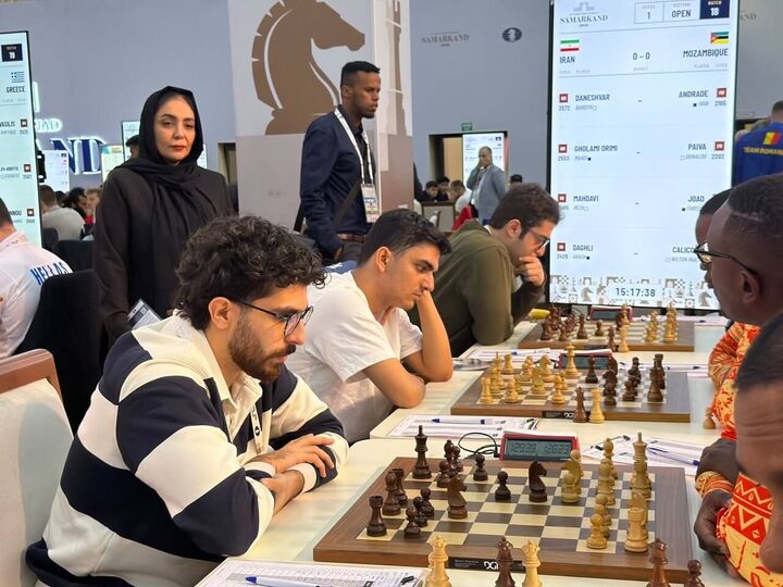 پیروزی مقتدرانه تیم‌های ملی شطرنج ایران در نخستین گام المپیاد جهانی سمرقند