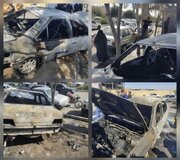 آتش‌سوزی ۳ خودرو در یک جایگاه سوخت کرمان
