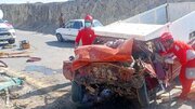 تصادف شدید در محور خاش ـ سراوان؛ ۴ کشته و ۱۴ مصدوم