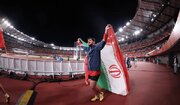 پرچم دیسک ایران بدون حدادی و با وعده صادق بالا رفت