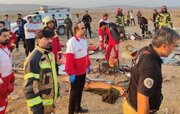 تعداد جانباختگان واژگونی اتوبوس در آزادراه همدان ـ ساوه به ۱۱ نفر رسید