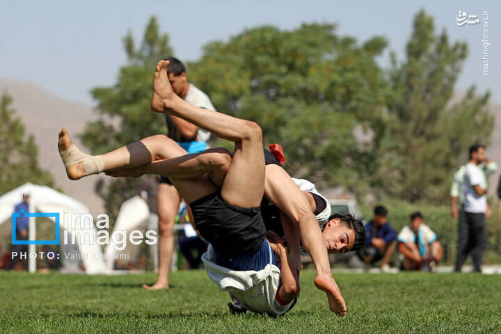 عکس/ مسابقات کشتی با چوخه