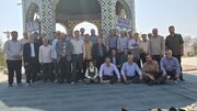 تجدید میثاق آزادگان سرافراز «تکریت ۱۱» با شهدای بافق و خانواده‌های معظم ایثارگران