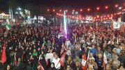 آیین وداع مردم آمل با شهید فراجا در میدان ۱۷ شهریور